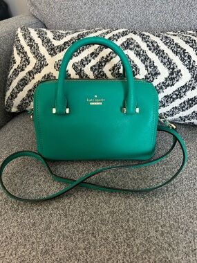 kate spade New York Cameron Street Lane Emerald Green Leather Dome Crossbody bag